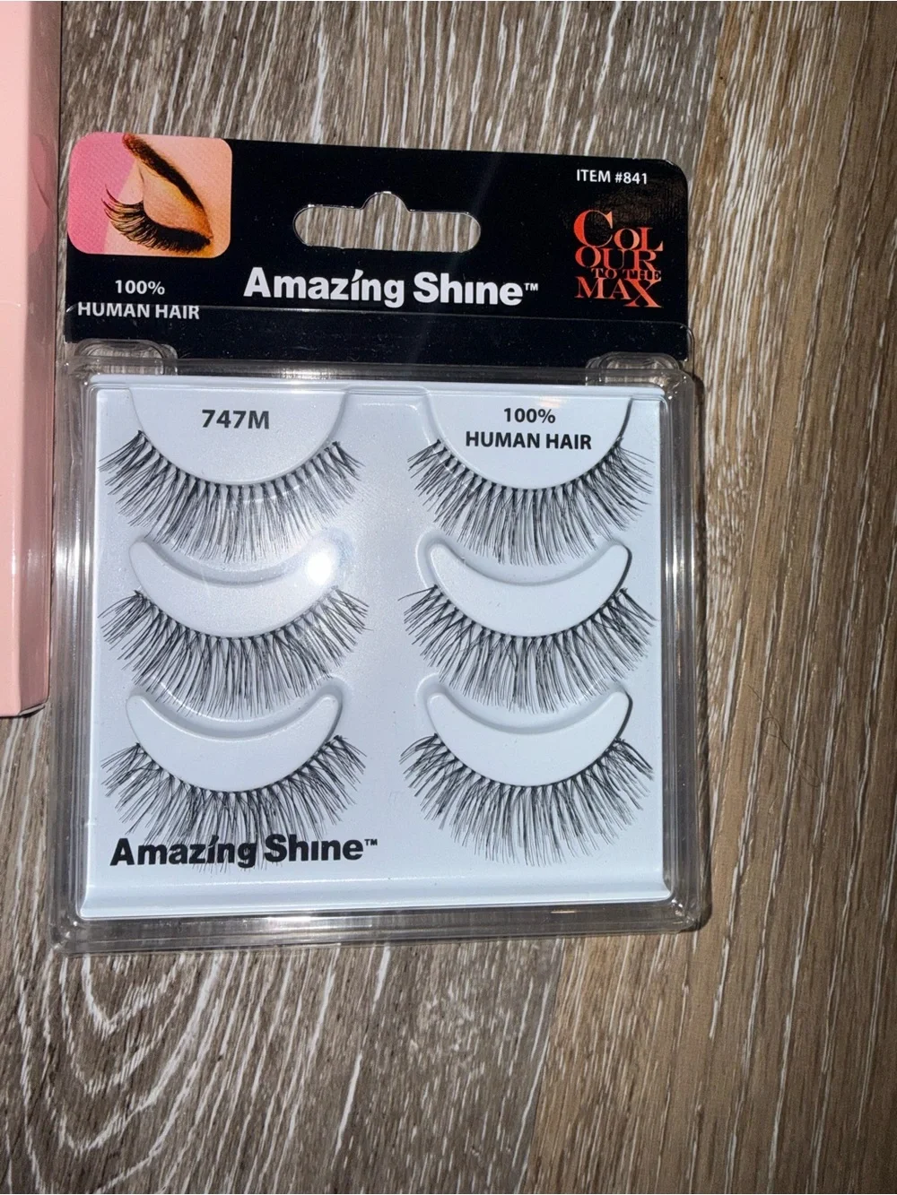 False Eyelashes Set in Pink Packaging - Black Lashes